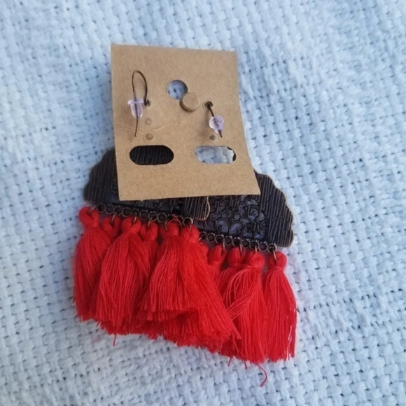 New Boho fringe‎ earrings - Picture 3 of 4